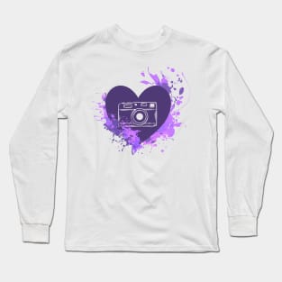 Purple Heart Camera Long Sleeve T-Shirt